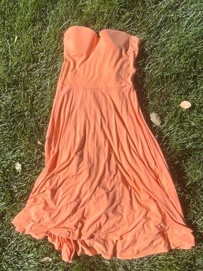 miss rosier orange dress Margaret Orange Floral Crochet Midi Dress